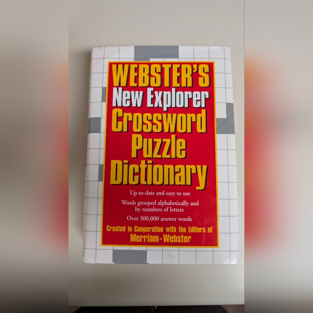 WEBSTERS New Explorer Crossword Puzzle Dictionary Hardcover 1999